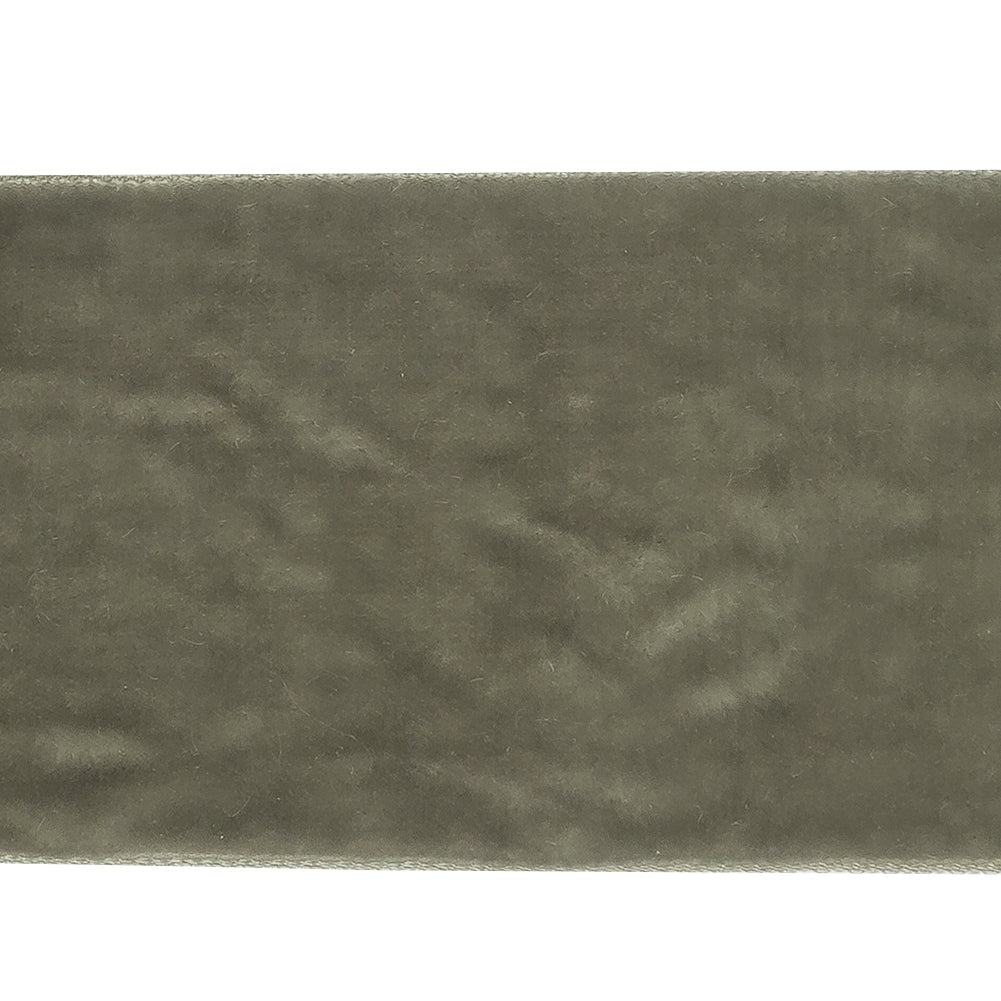 Gray Single Face Velvet Ribbon - 2&amp;quot; - Detail
