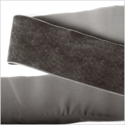 Pewter Single Face Velvet Ribbon - 2