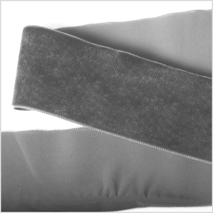 Dark Gray Single Face Velvet Ribbon - 2
