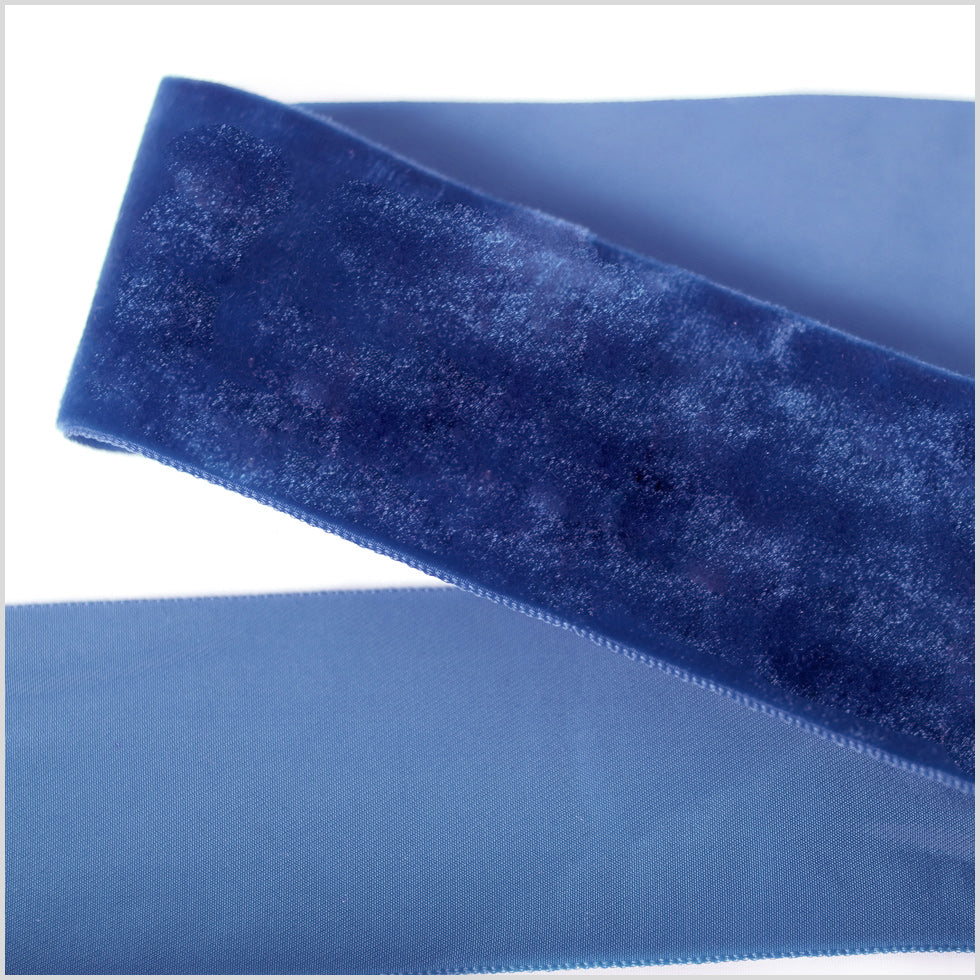 Periwinkle Single Face Velvet Ribbon - 2