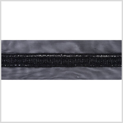 1 Black Fancy Beaded Trim