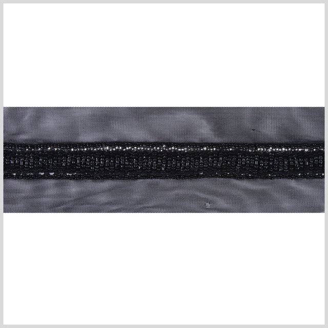 1 Black Fancy Beaded Trim