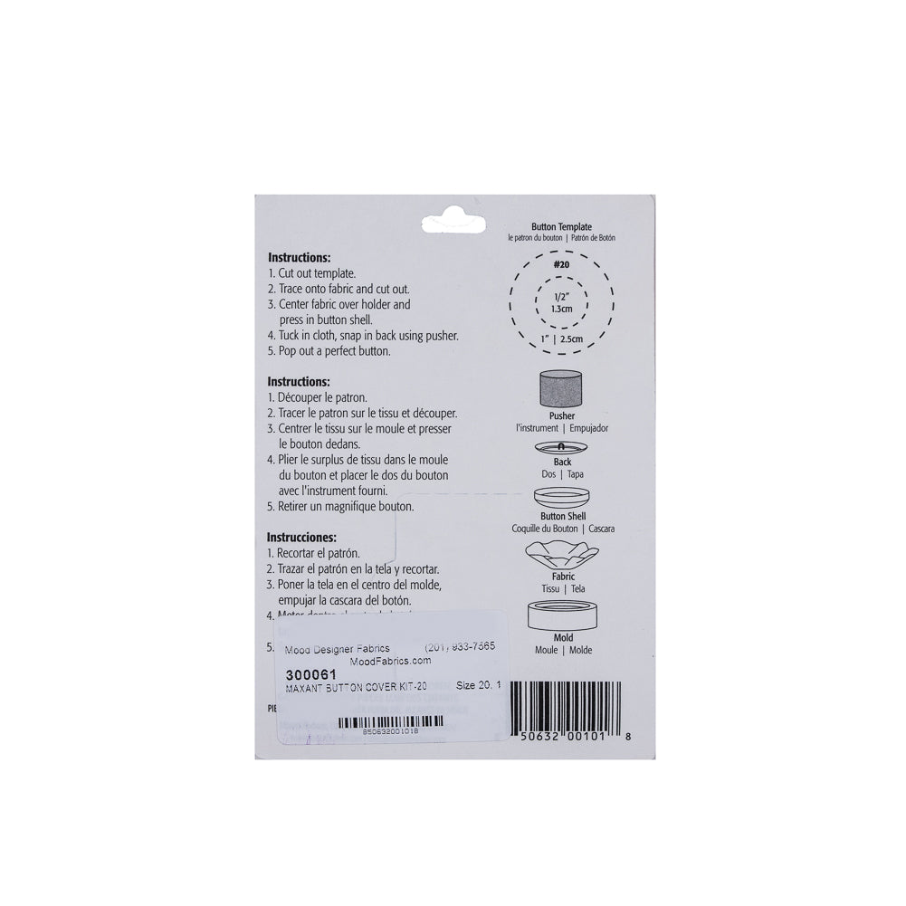 Maxant Button Cover Kit-20 - Detail