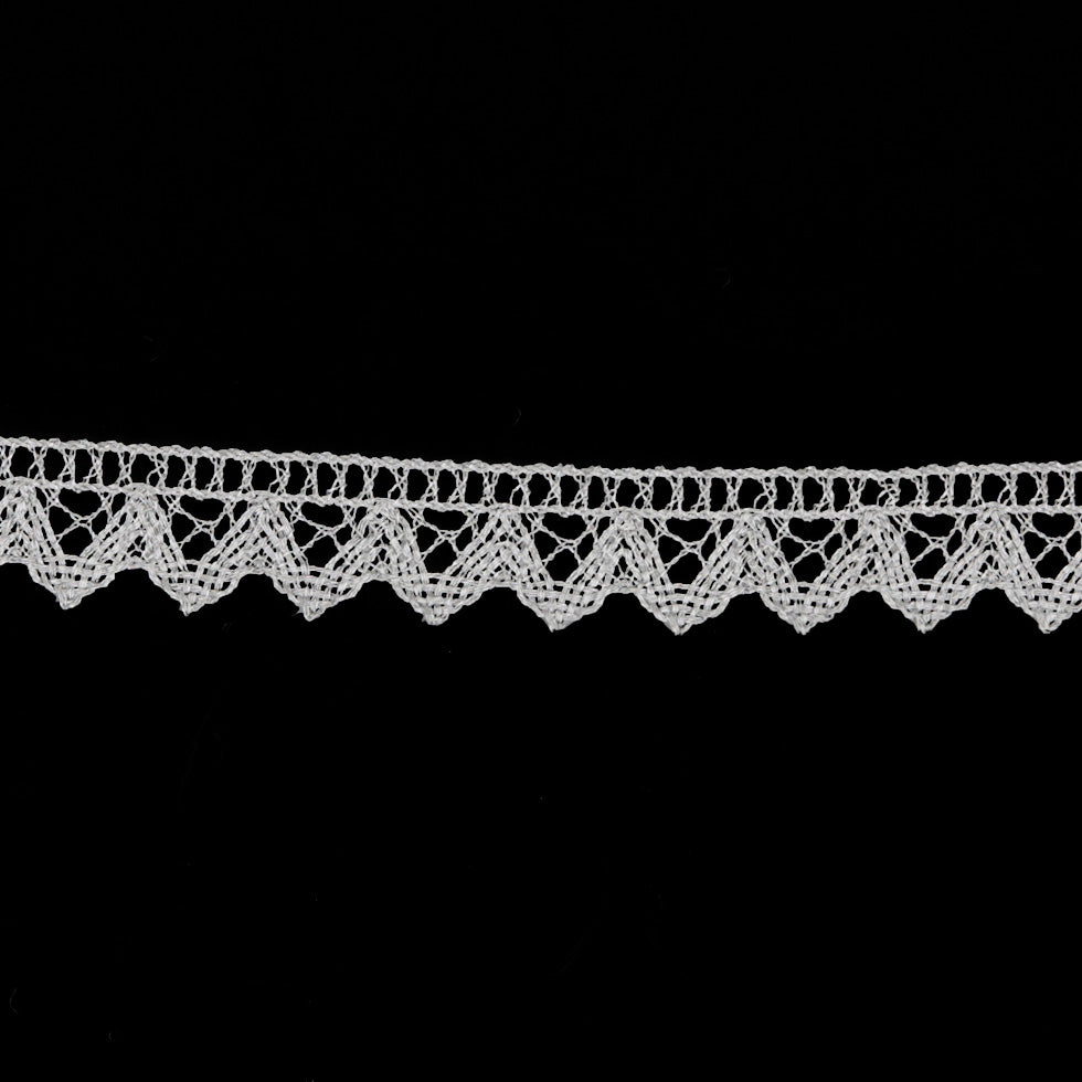 0.625" Metallic SIlver Crochet Trim
