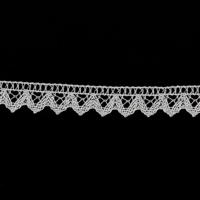 0.625" Metallic SIlver Crochet Trim