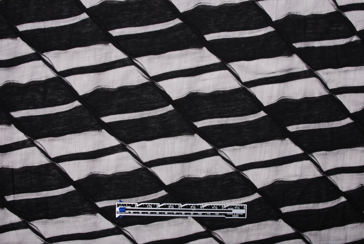 Black Rayon-Silk Novelty Knit