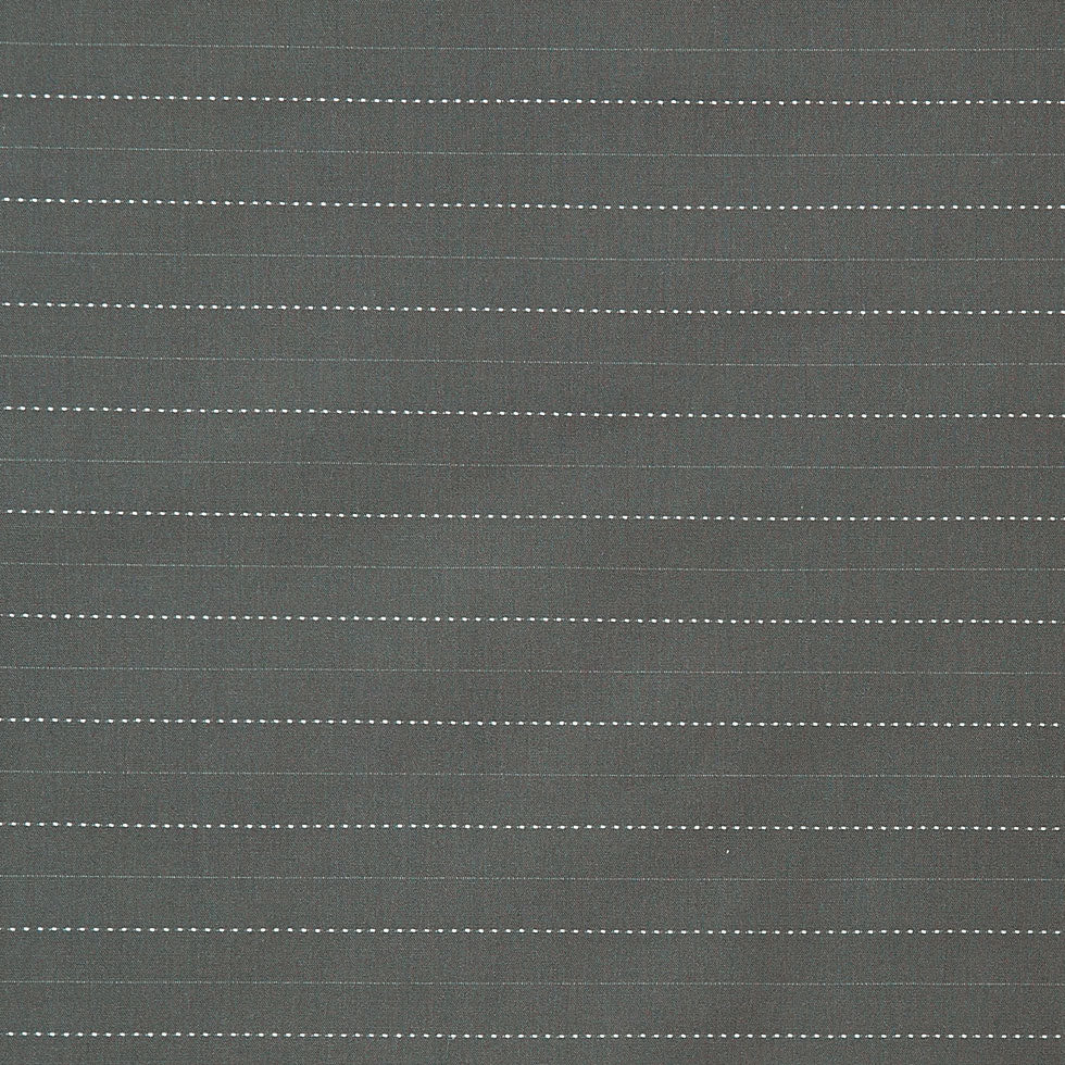 Gray Striped Cotton Blend