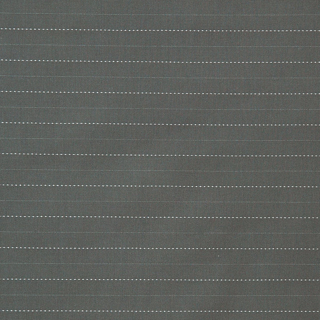 Gray Striped Cotton Blend