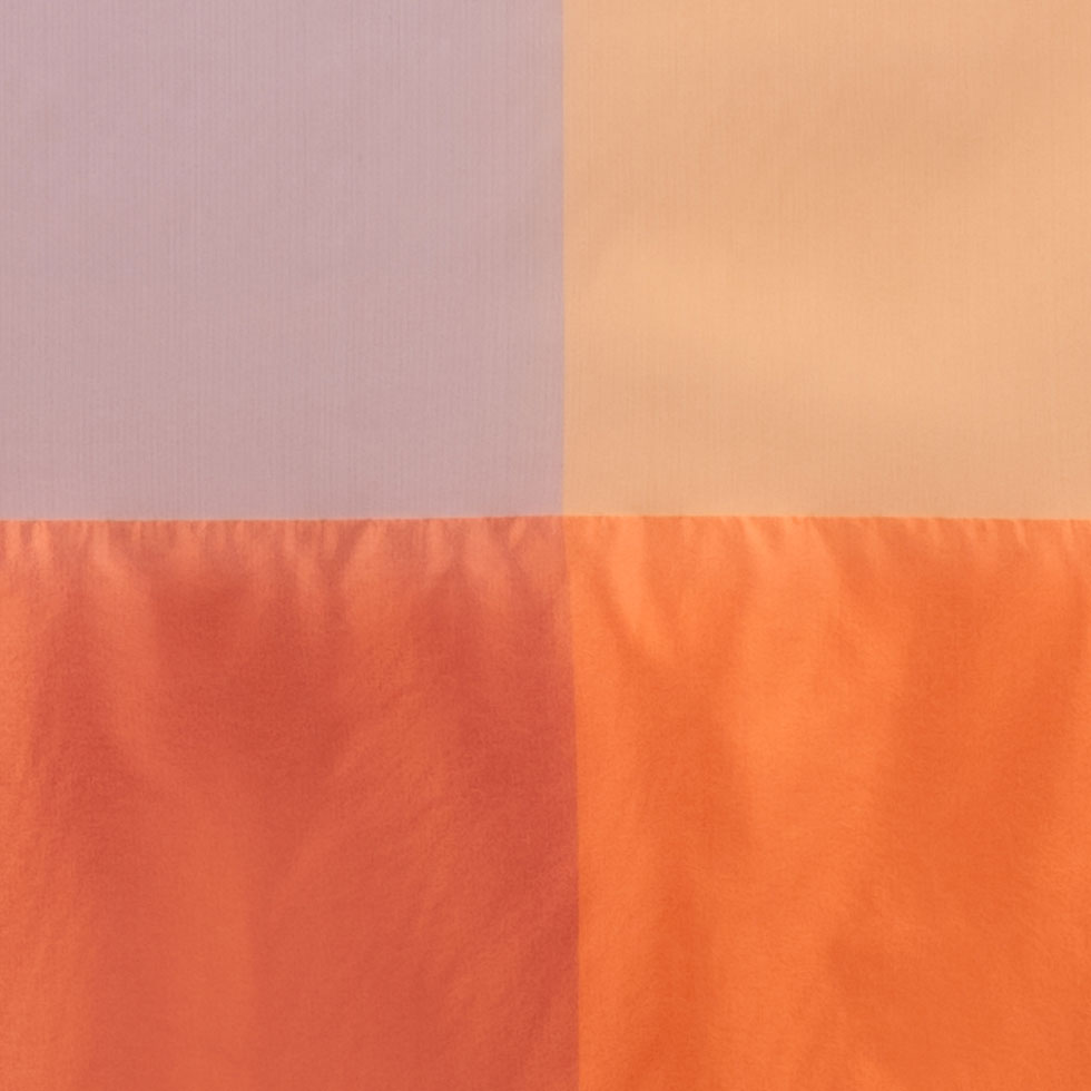 Purple &amp; Orange Armani Silk Panel - Detail