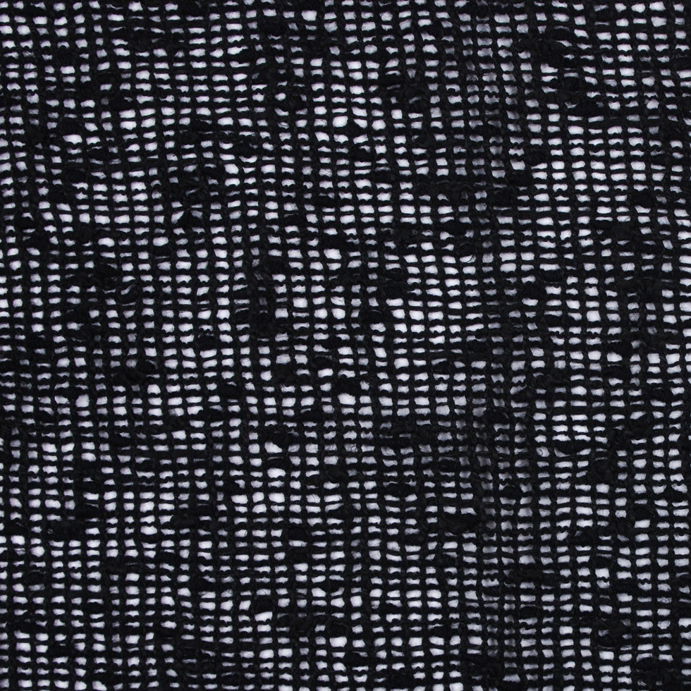 Italian Black Peekaboo Wool Blend