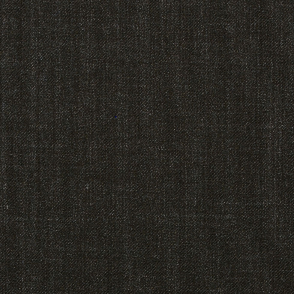 Italian Charcoal Solid Wool Suiting - Detail