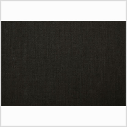 Italian Charcoal Solid Wool Suiting - Full