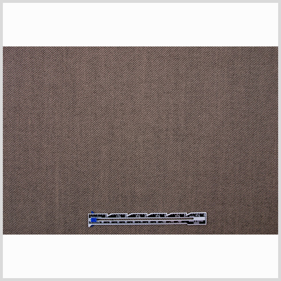 Italian Black/Bronze Wool-Cotton Twill - Full