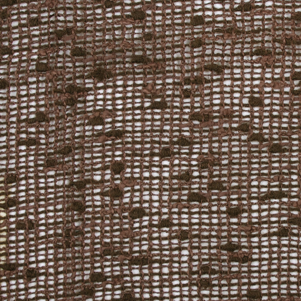 Italian Brown and Olive Wool Blend Netting