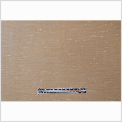 Italian Tan Stretch Silk-Wool Woven - Full