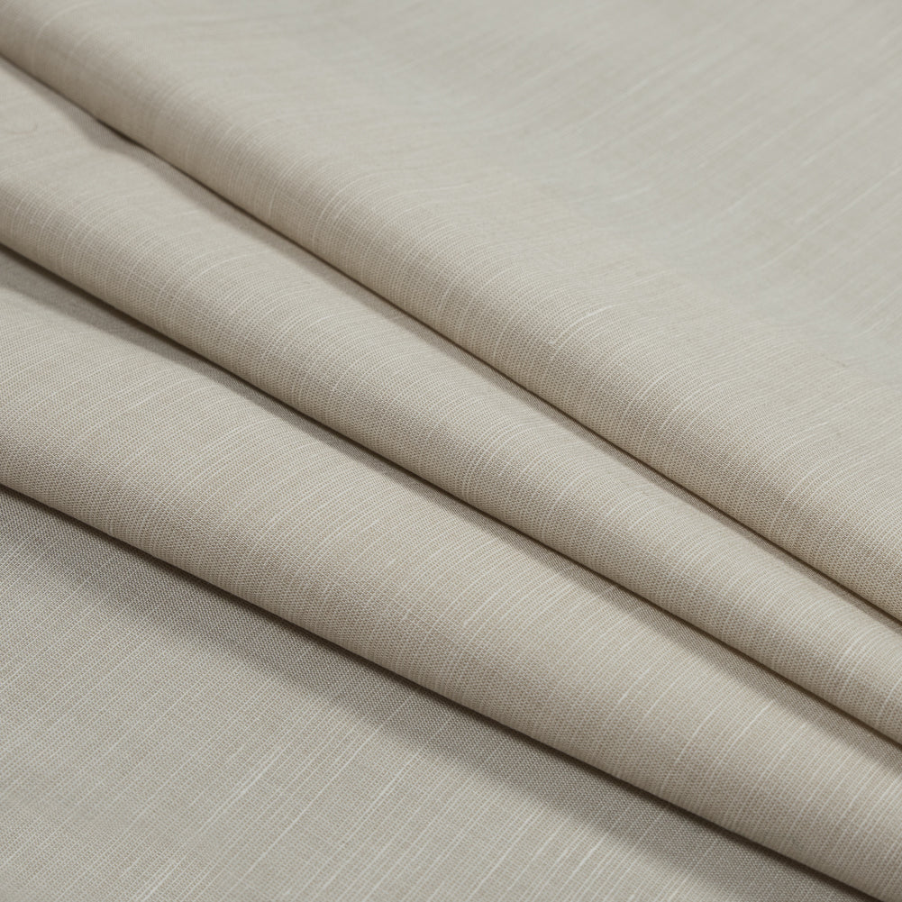 Italian Fog Beige Stretch Wool Blend - Folded