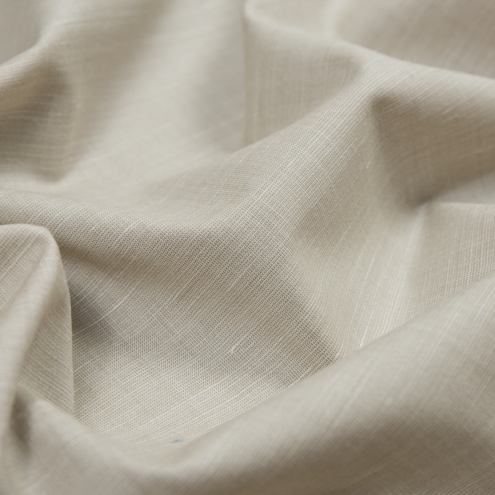 Italian Fog Beige Stretch Wool Blend - Detail