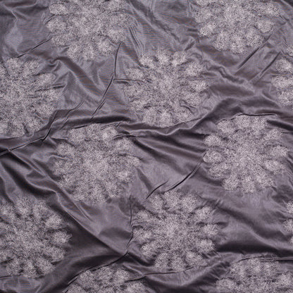 Italian Black/Gray Floral Novelty Wool Blend