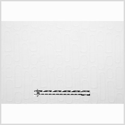Italian White Geometric Modern Rayon Blend Full