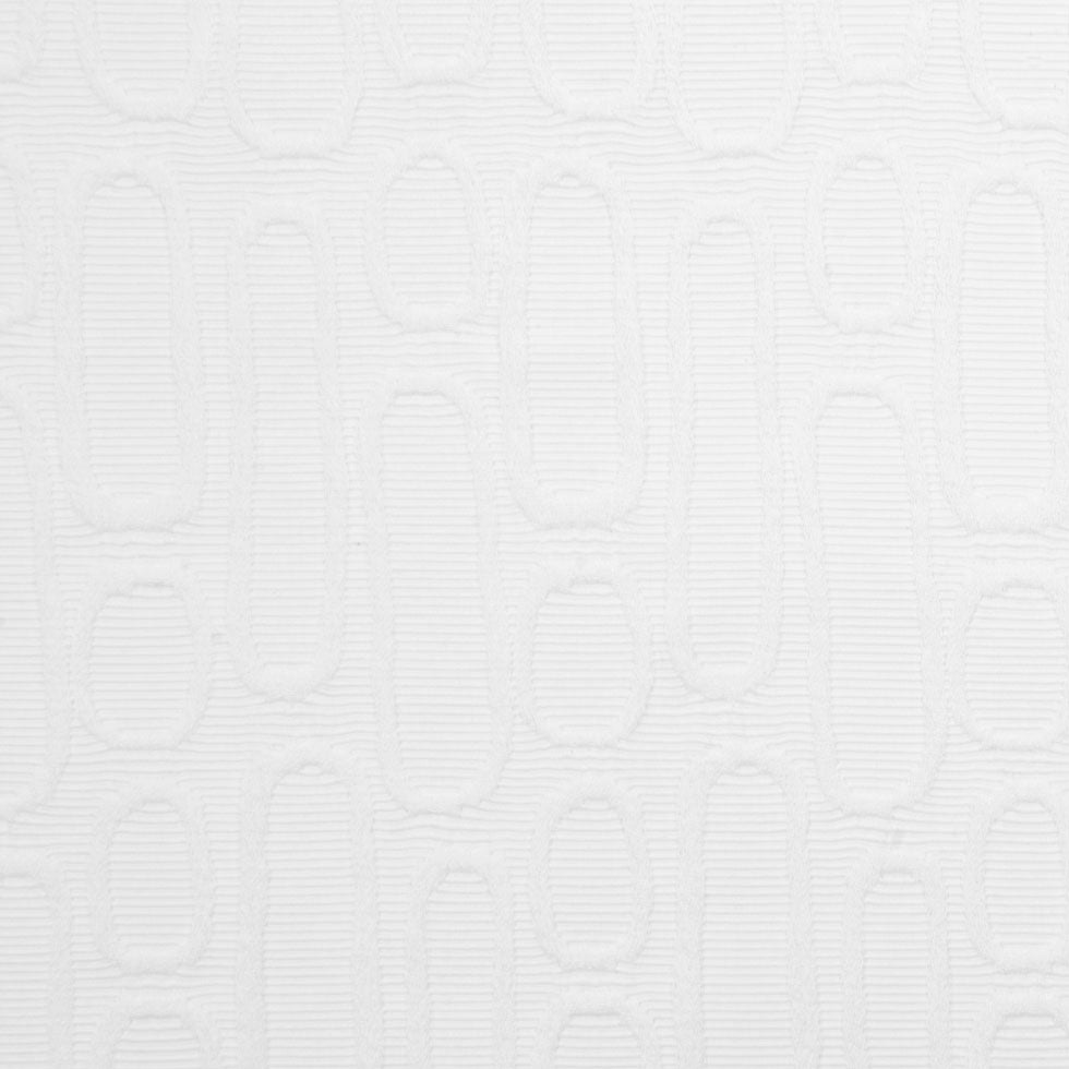 Italian White Geometric Modern Rayon Blend