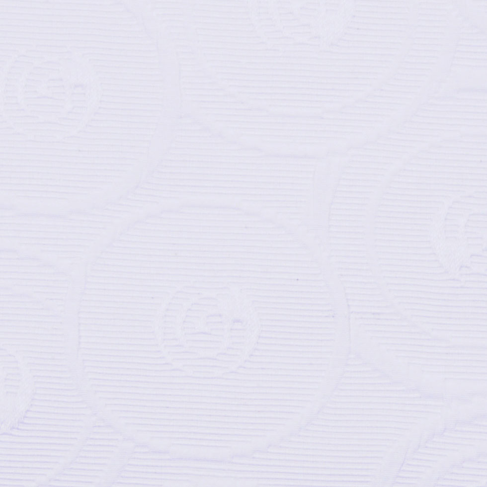 Italian White Geometric Modern Rayon Blend - Detail