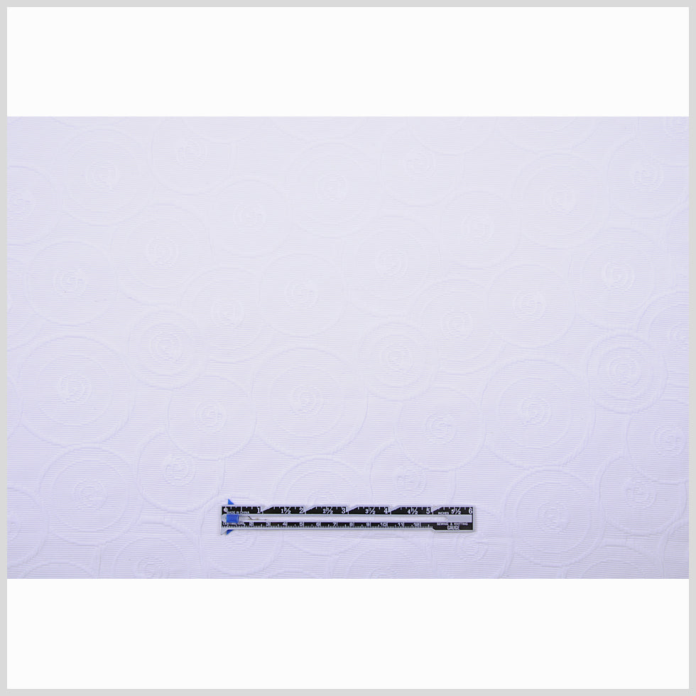 Italian White Geometric Modern Rayon Blend - Full