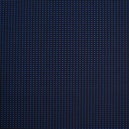 Geometric Black and Blue Blended Cotton Woven