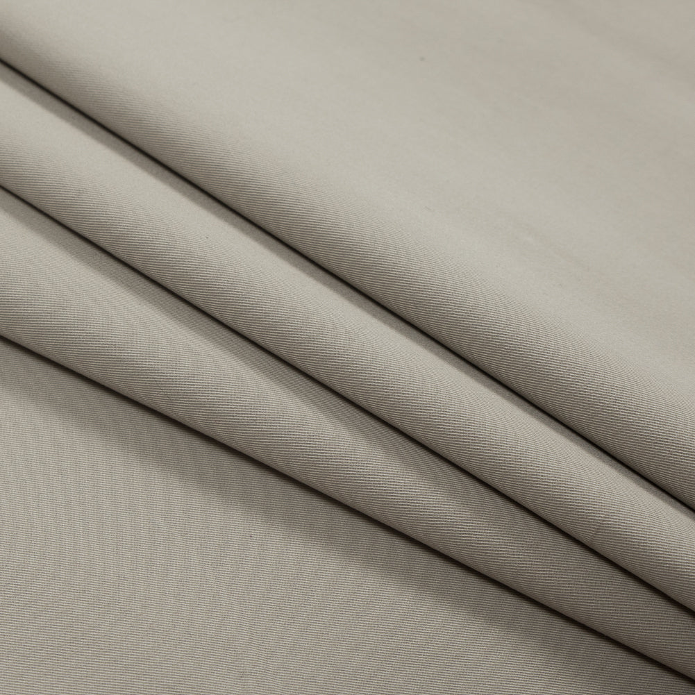 Italian Tan Stretch Cotton Twill Shirting - Folded