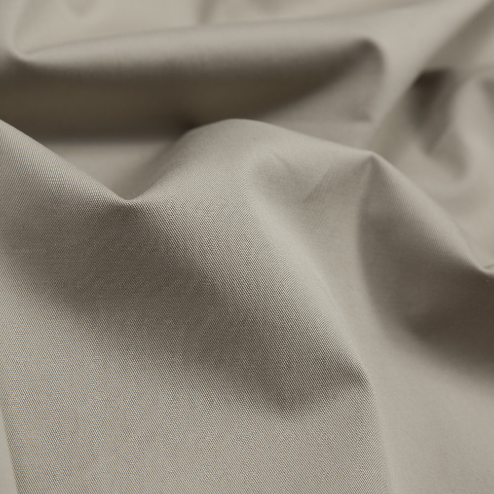 Italian Tan Stretch Cotton Twill Shirting - Detail