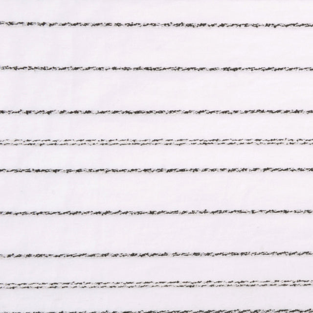 Italian Semi-Sheer White Striped Cotton-Blended Woven