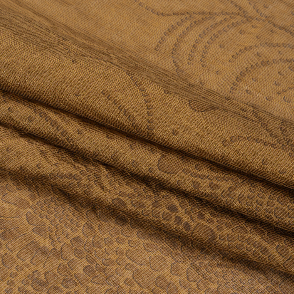 French Whisper-Thin Bronze Cotton Blend Folded