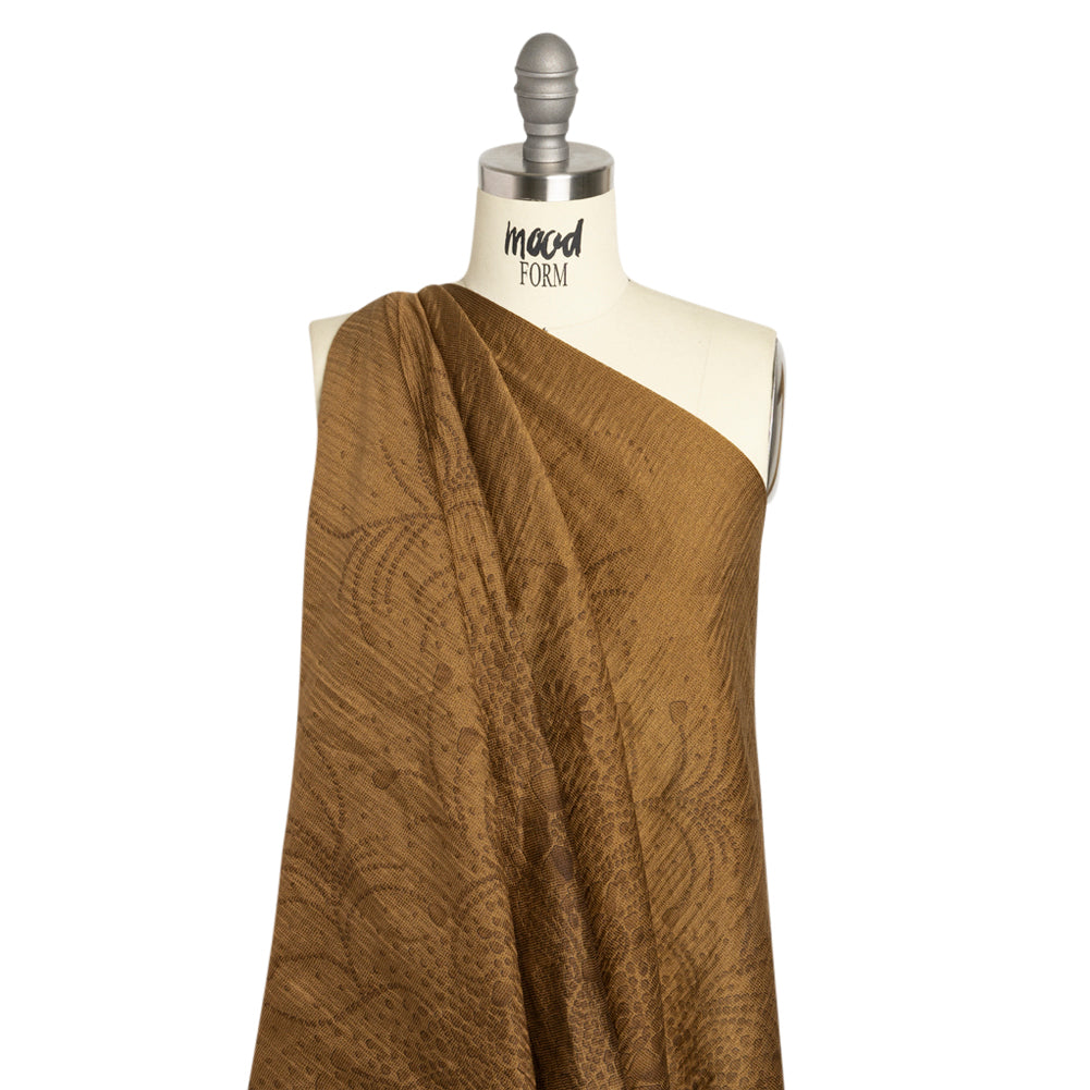 French Whisper-Thin Bronze Cotton Blend Drape