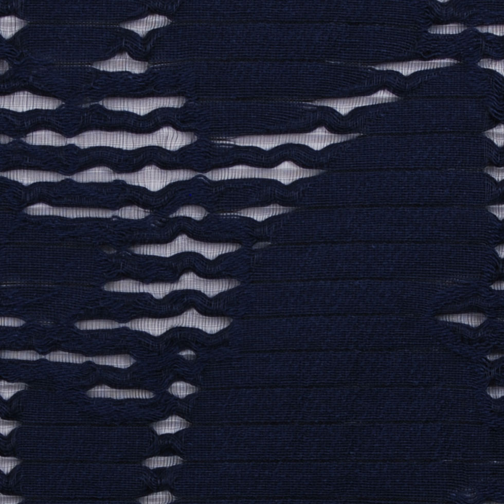 Navy Peekaboo Cotton Woven - Detail