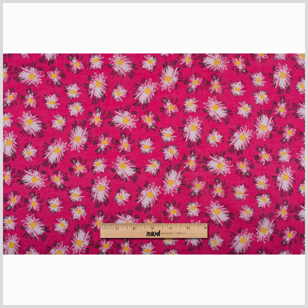 Pink Floral Cotton Voile Full