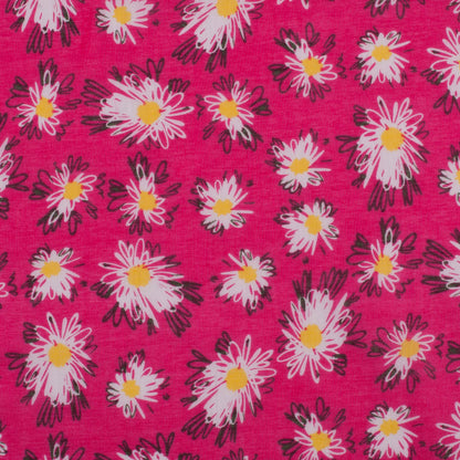 Pink Floral Cotton Voile