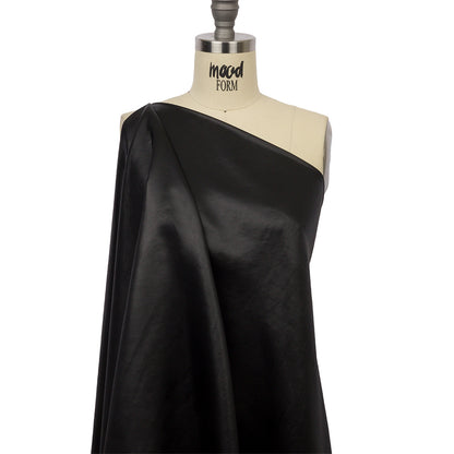 Black Acetate and Rayon Satin Drape