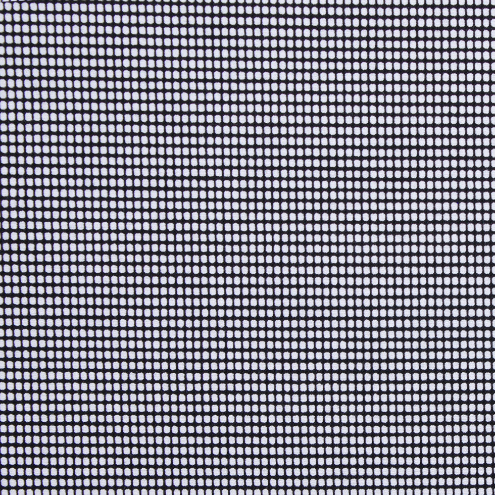 Italian Black Geometric Stretch Cotton Suiting