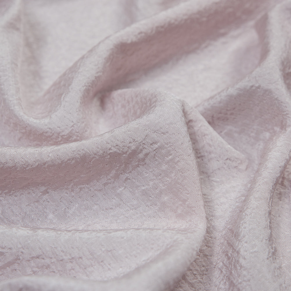 Baby Pink Crinkled Rayon-Polyester Woven Detail