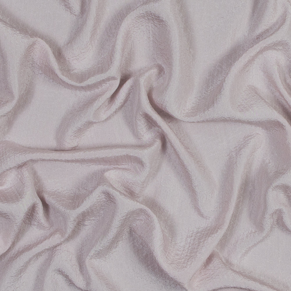 Baby Pink Crinkled Rayon-Polyester Woven