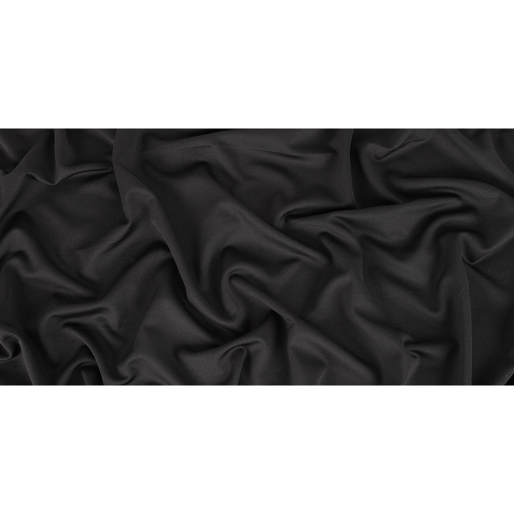 Black Stretch Polyester Tricot Folded