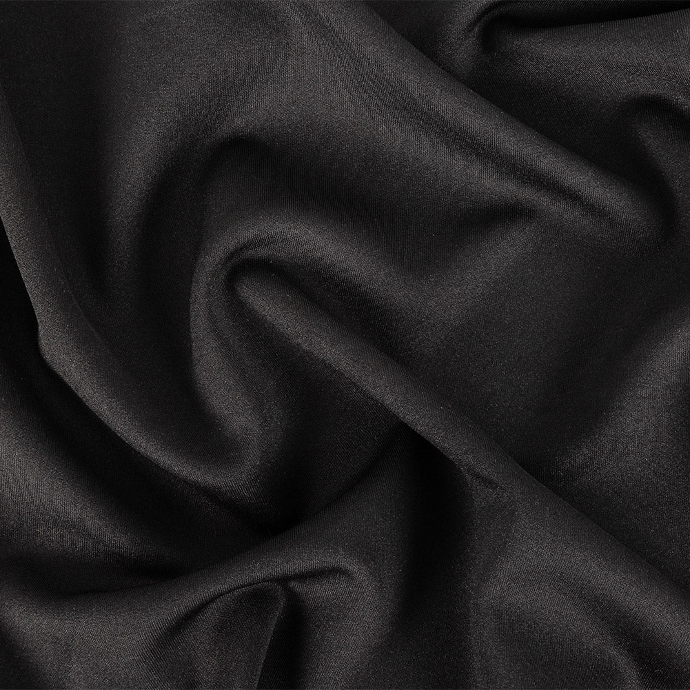 Black Stretch Polyester Tricot
