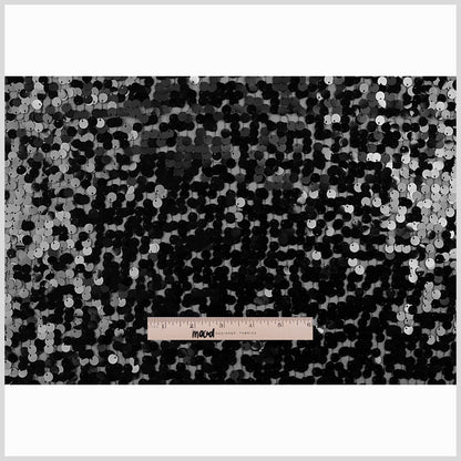 Black Solid Paillette Sequins - Full