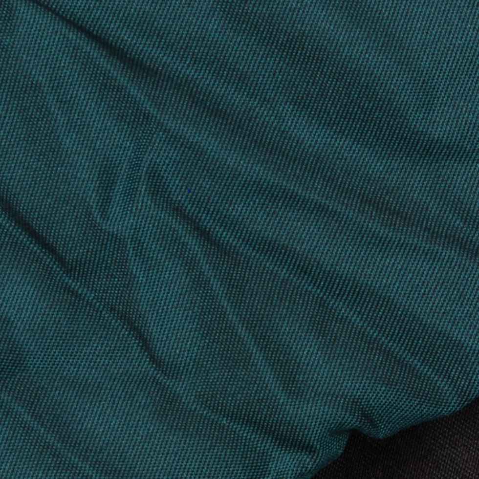 Teal and Black Double-Faced Polyester Woven - Detail