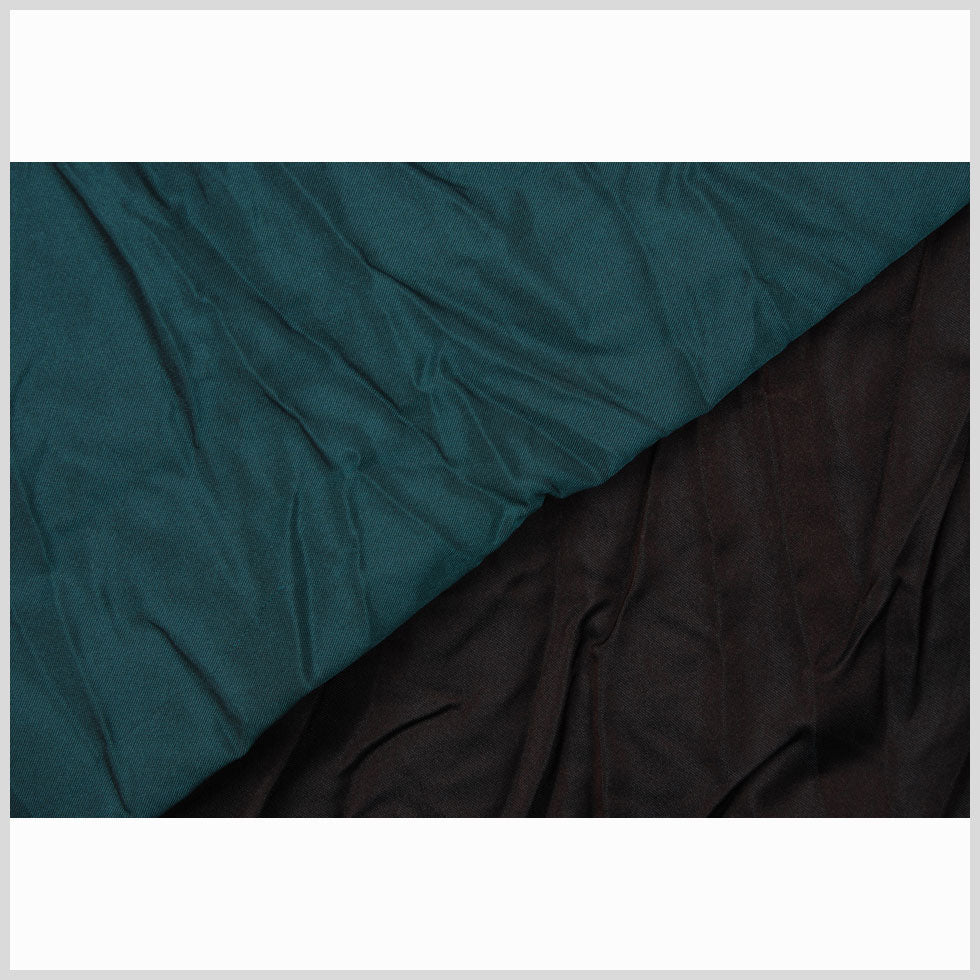Teal and Black Double-Faced Polyester Woven - Full