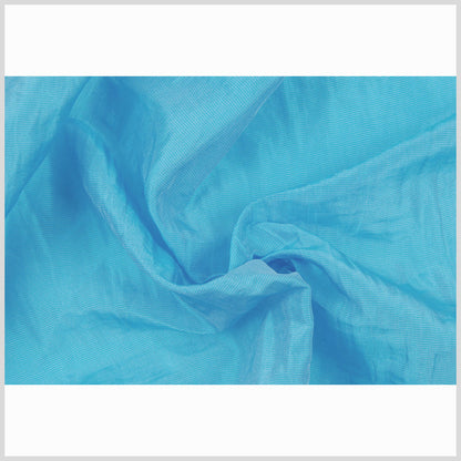 Robin's Egg Blue Crinkled Silk Blend Full