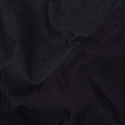 Navy Textured Polyester Woven Bonded to Gray Brushed Cotton Coating