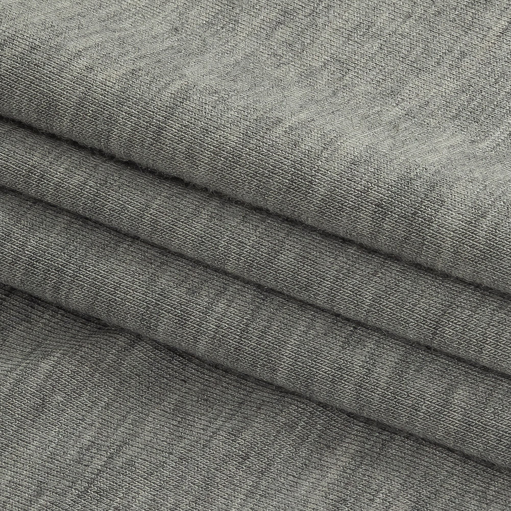 Heathered Drizzle Gray Rayon Jersey Folded