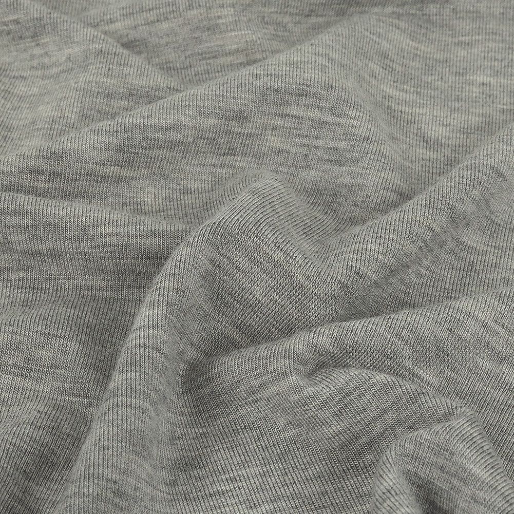 Heathered Drizzle Gray Rayon Jersey Detail