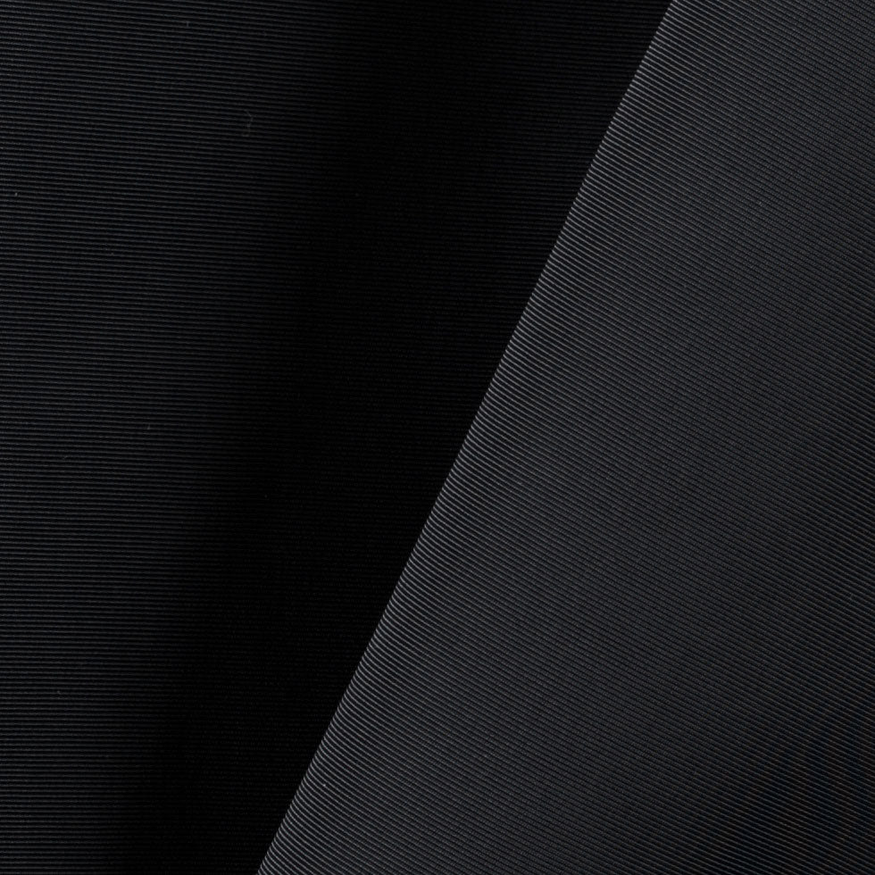 Black Solid Nylon Outerwear - Detail
