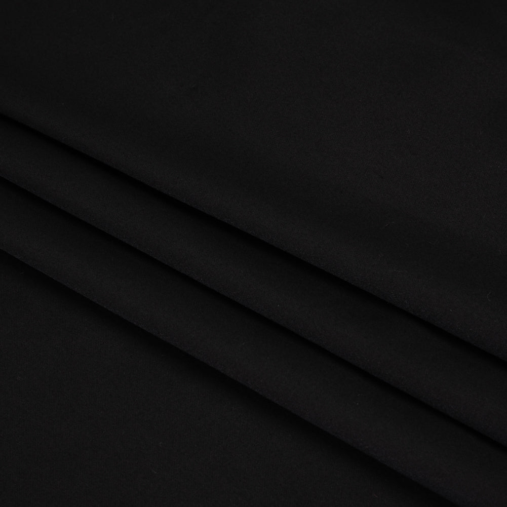 Stretch Cotton Sateen - Black - Deadstock - Folded
